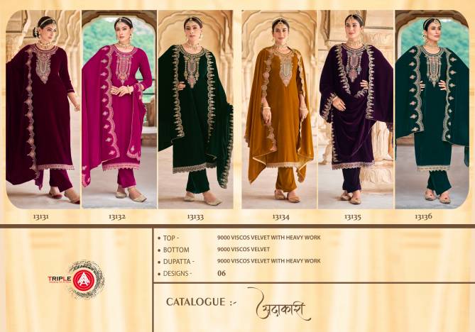 Adakari Velvet By Triple Aaa Designer Salwar Suits Wholesale Online